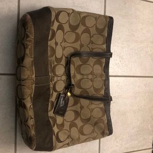 Coach extra large signature tote